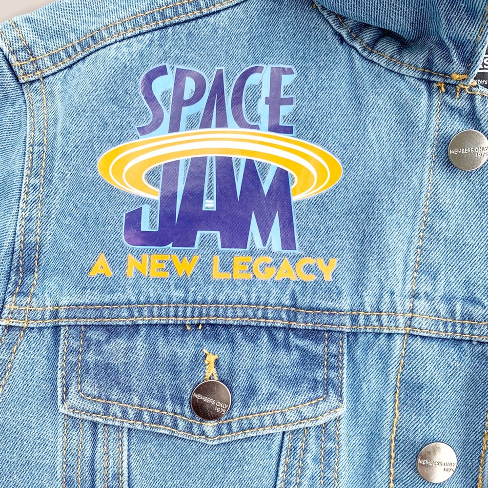 Members Only New Space Jam Looney Tunes Denim Jacket Graphic Print Nostalgic M - Picture 6 of 16